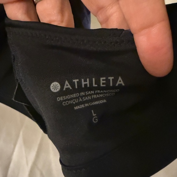 Athleta Women's Blue and Black camo swimsuit top - Picture 5 of 5